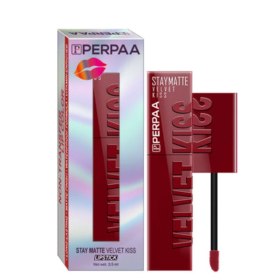 PERPAA Velvet Kiss Matte Waterproof Liquid Lipstick - Bright Maroon