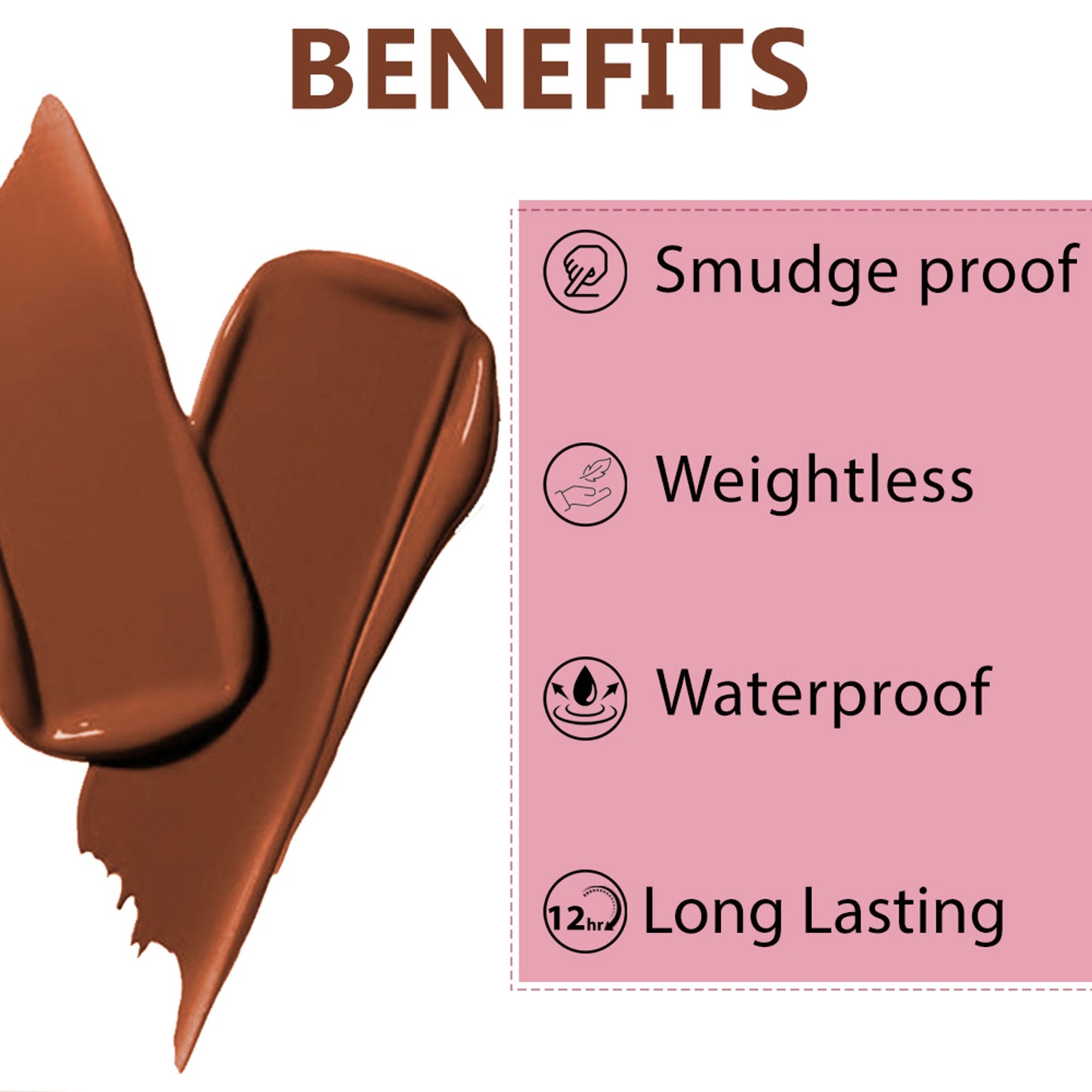 PERPAA Velvet Kiss Matte Waterproof Liquid Lipstick - Chocolate Brown