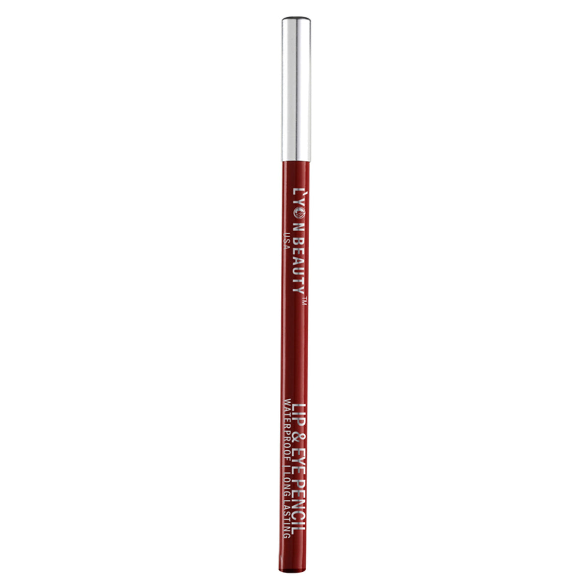 Lyon Beauty Lip & Eye Pencil in Royal Red, featuring a sleek pencil with vibrant red color for lips and eyes.