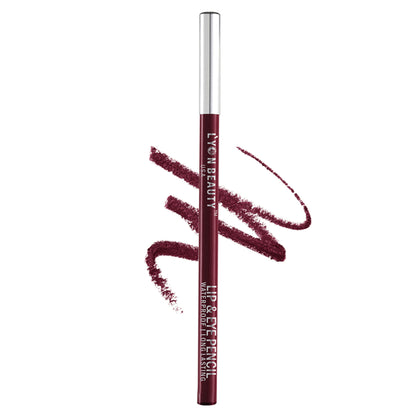 Lyon Beauty Lip & Eye Pencil in Burgundy 13, featuring a sleek pencil with sharp point and rich burgundy color.