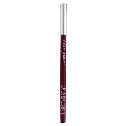 Lyon Beauty Lip & Eye Pencil in Burgundy 13, featuring a dual-ended pencil with rich burgundy color for lips and eyes.