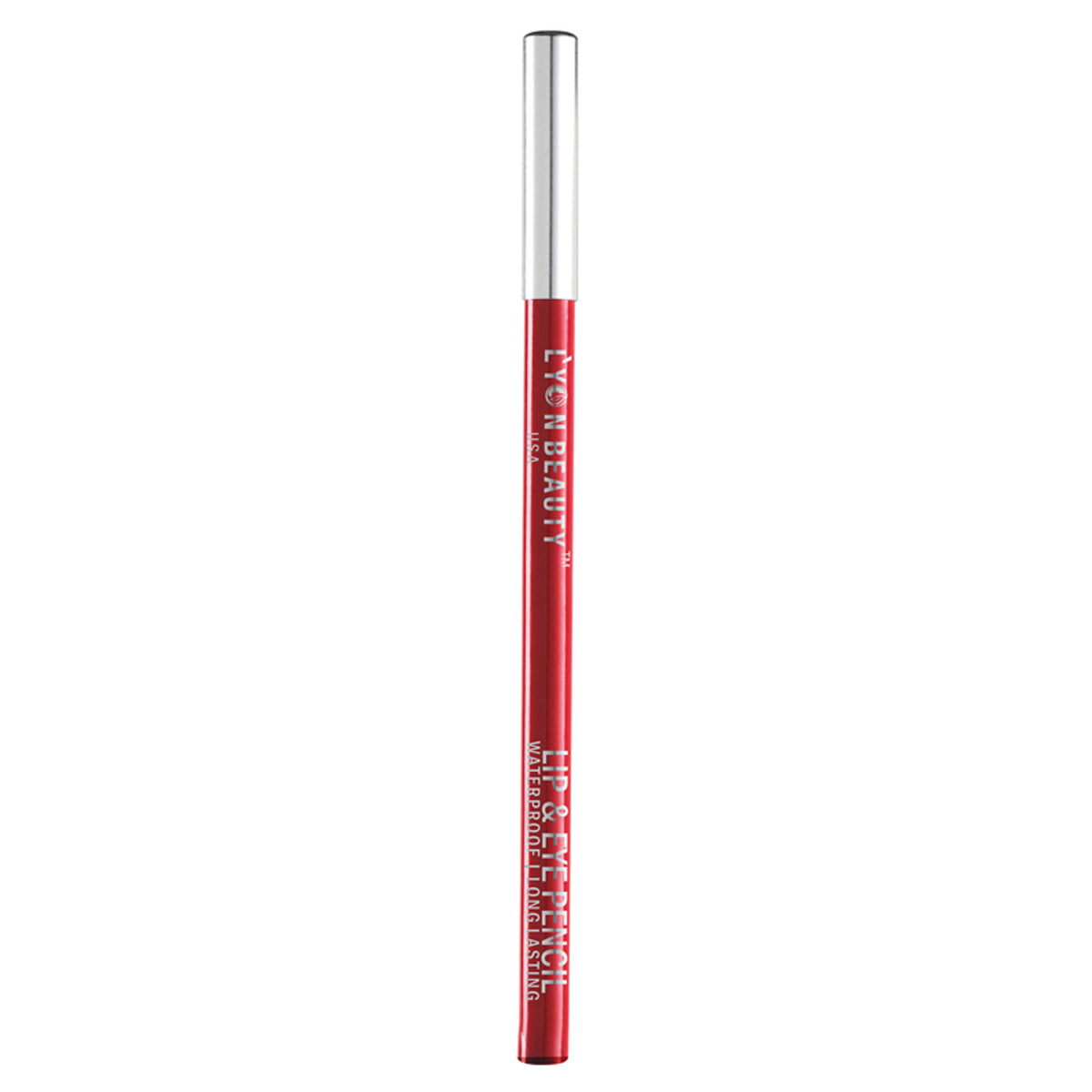 Lyon Beauty Lip & Eye Pencil in Cardinal Red 21, featuring a close-up of the red pencil tip for lips and eyes.