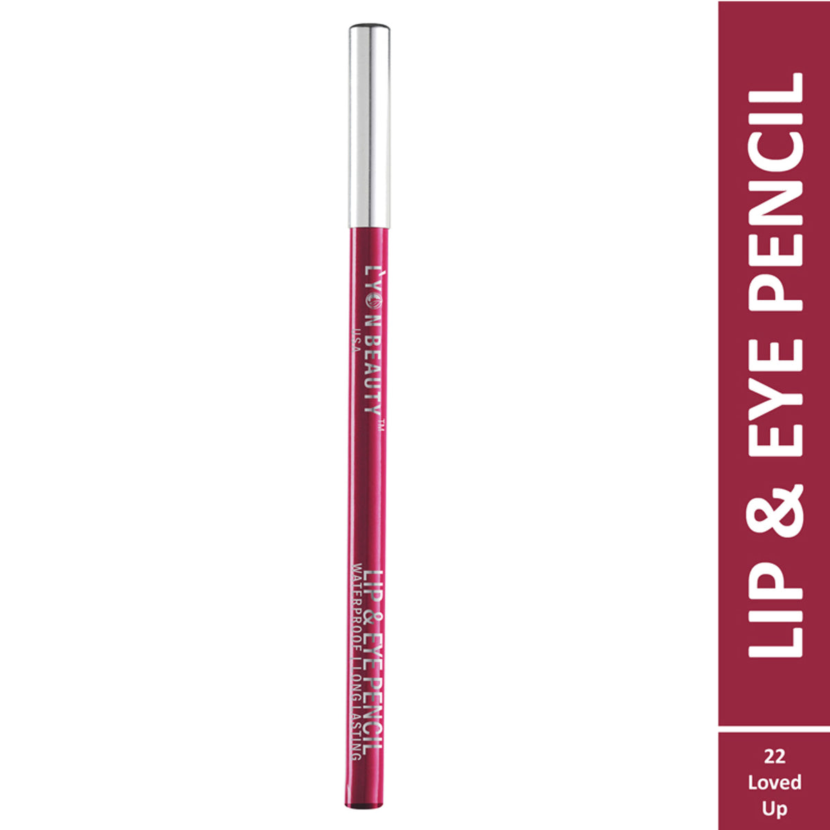 Lyon Beauty Loved Up 22 Lip and Eye Pencil, creamy beige shade, with sharpened tip and smooth texture for precise application