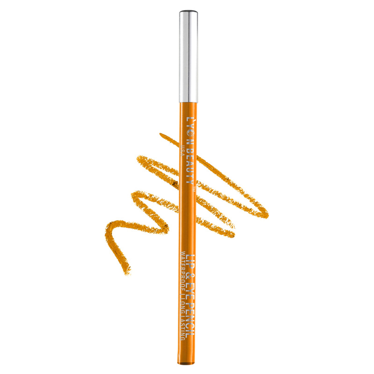 Lyon Beauty Lip and Eye Pencil in gold, featuring a sleek pencil design for precise application on lips and eyes.