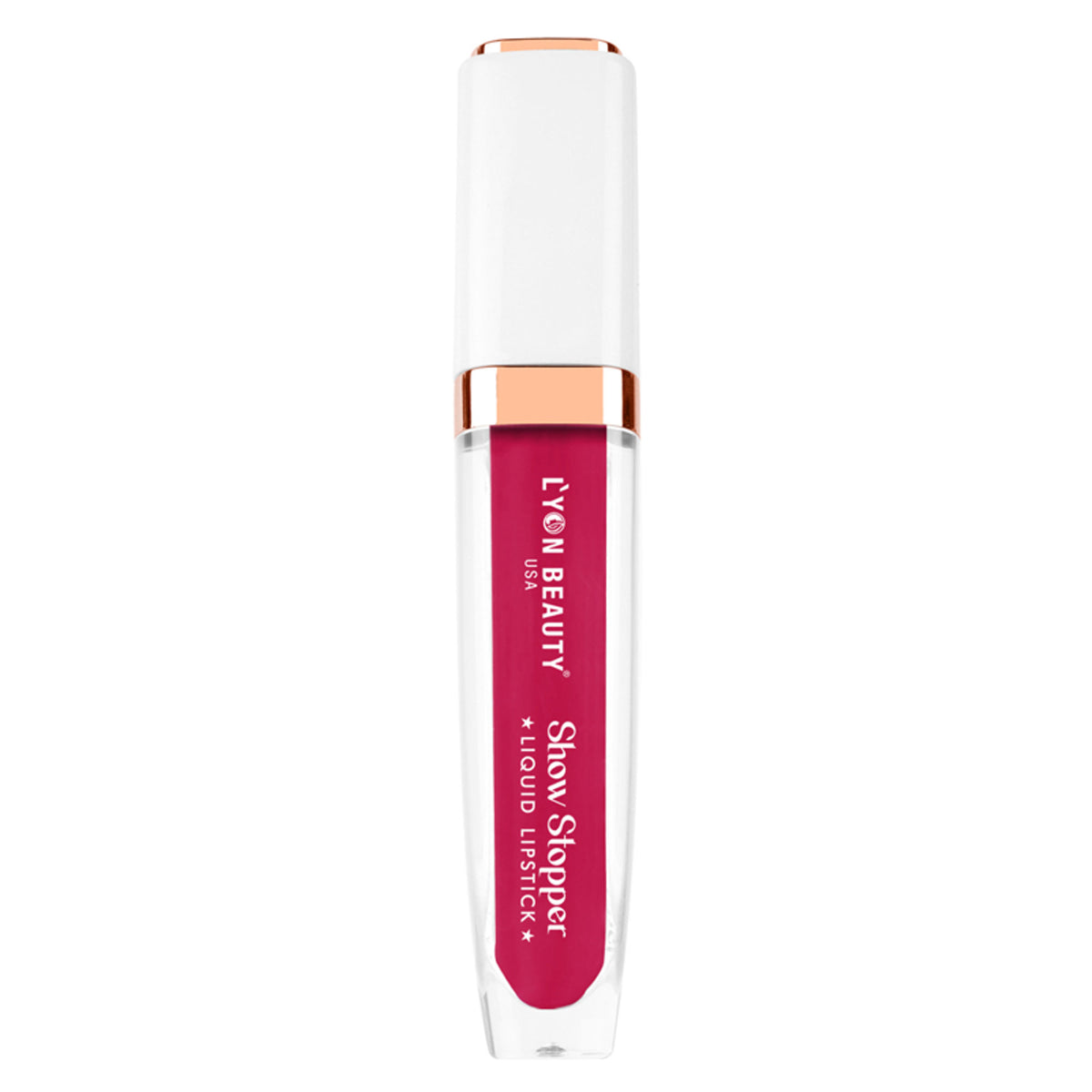 Lyon Beauty Show Stopper Liquid Lipstick in Romantic Red 13, featuring a vibrant red liquid lipstick in a sleek tube.