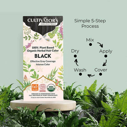 Cultivator's Organic Herbal Hair Color - Black - Indyancart