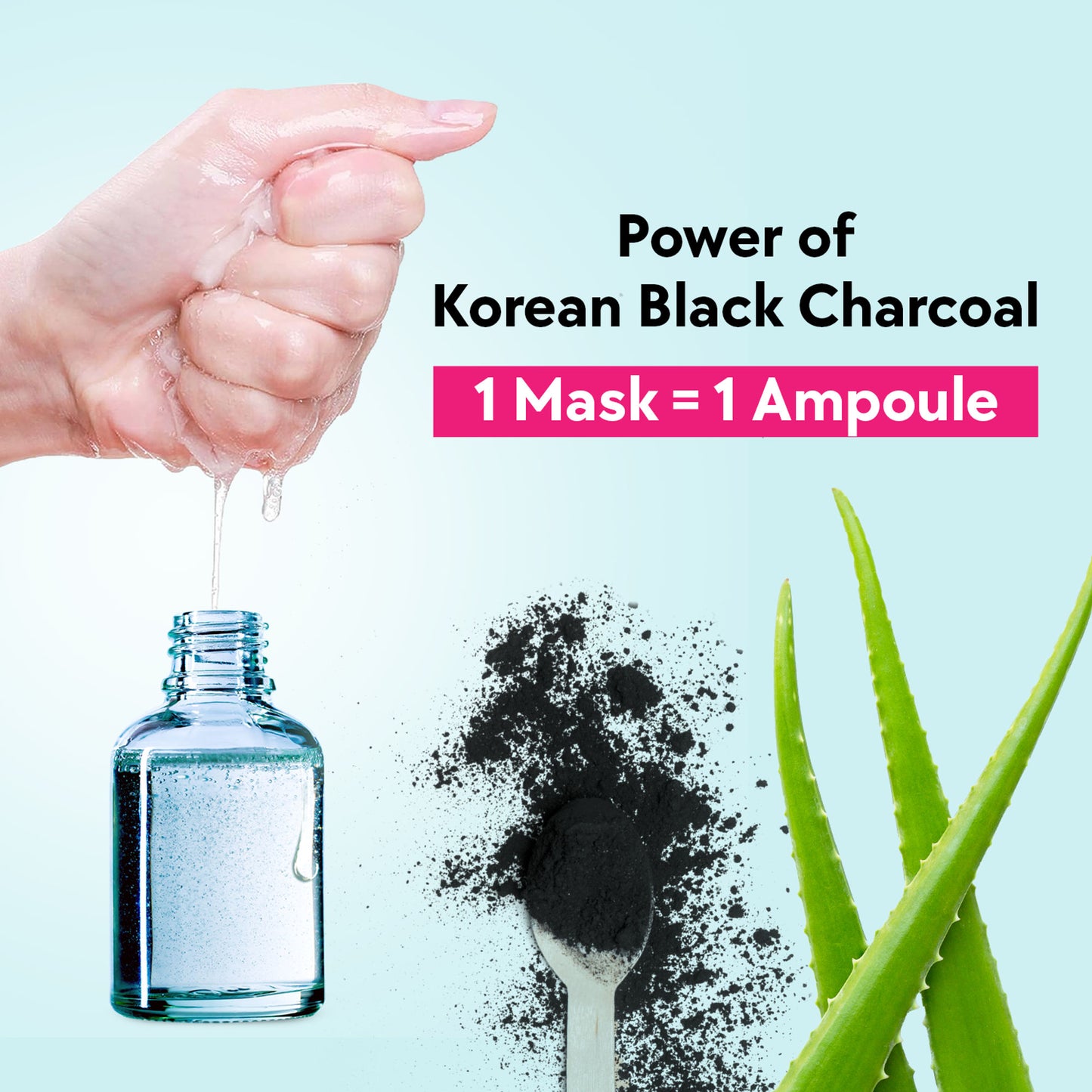 Chicnutrix Korean Black Charcoal + Aloe Vera + Niacinamide Sheet Mask
