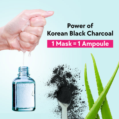 Chicnutrix Korean Black Charcoal + Aloe Vera + Niacinamide Sheet Mask