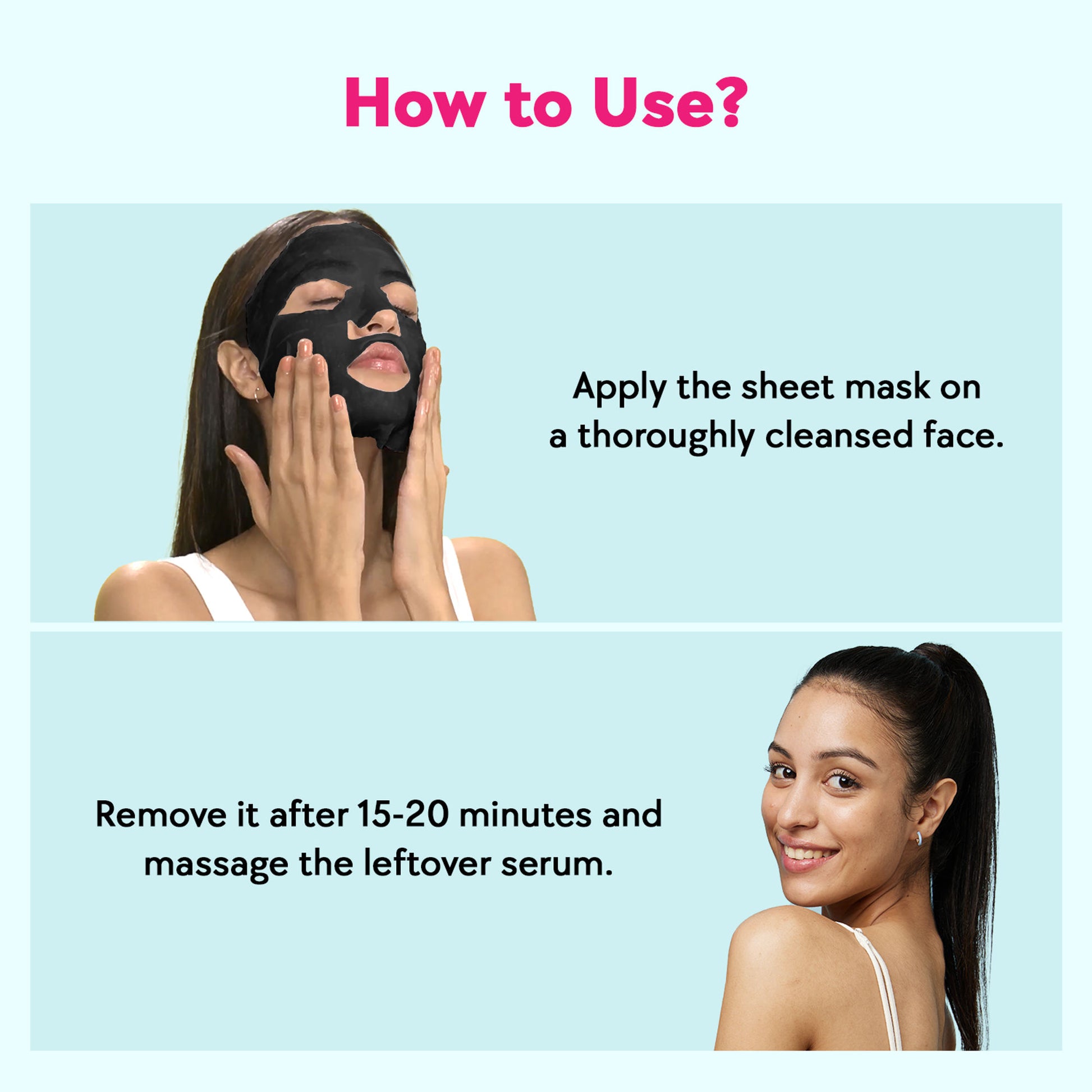 Chicnutrix Korean Black Charcoal + Aloe Vera + Niacinamide Sheet Mask