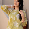 Dhiyona IE Printed Pure Cotton A-Line Tunic & Trousers Co-Ord Set