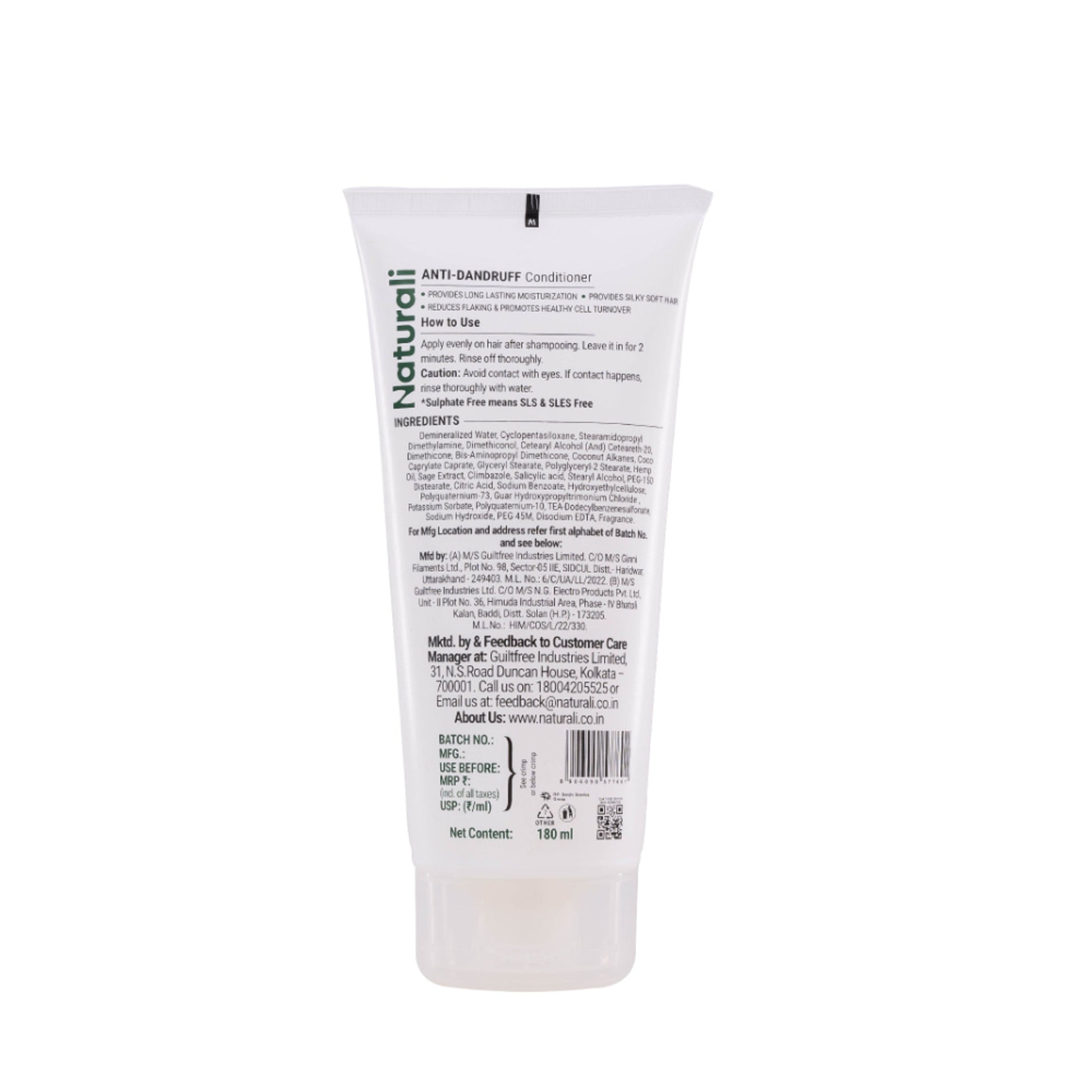Naturali Anti-Dandruff Conditioner With Hemp, Sage & Salicylic Acid