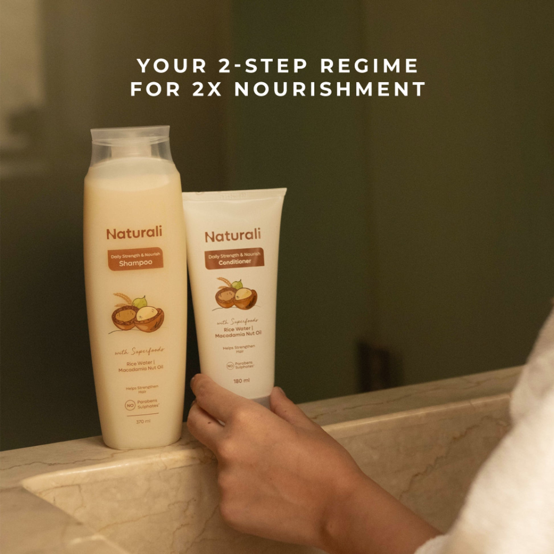 Naturali Daily Strength & Nourish Conditioner With Rice Water & Macadamia Oil