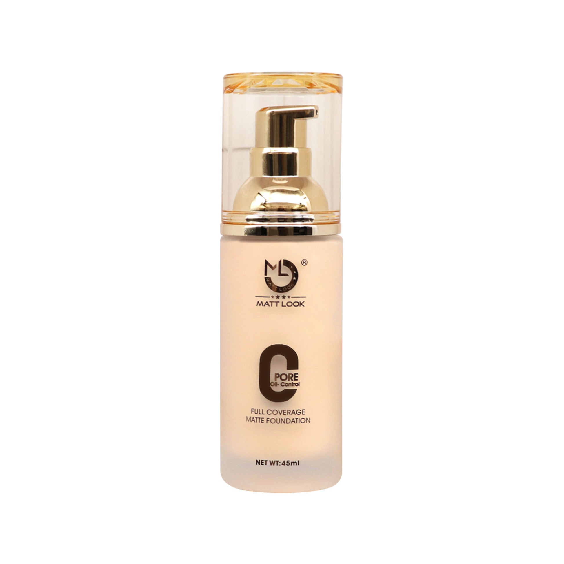 Matt look Zero Pore Oil Control Full Coverage Matte Foundation - Porcelain