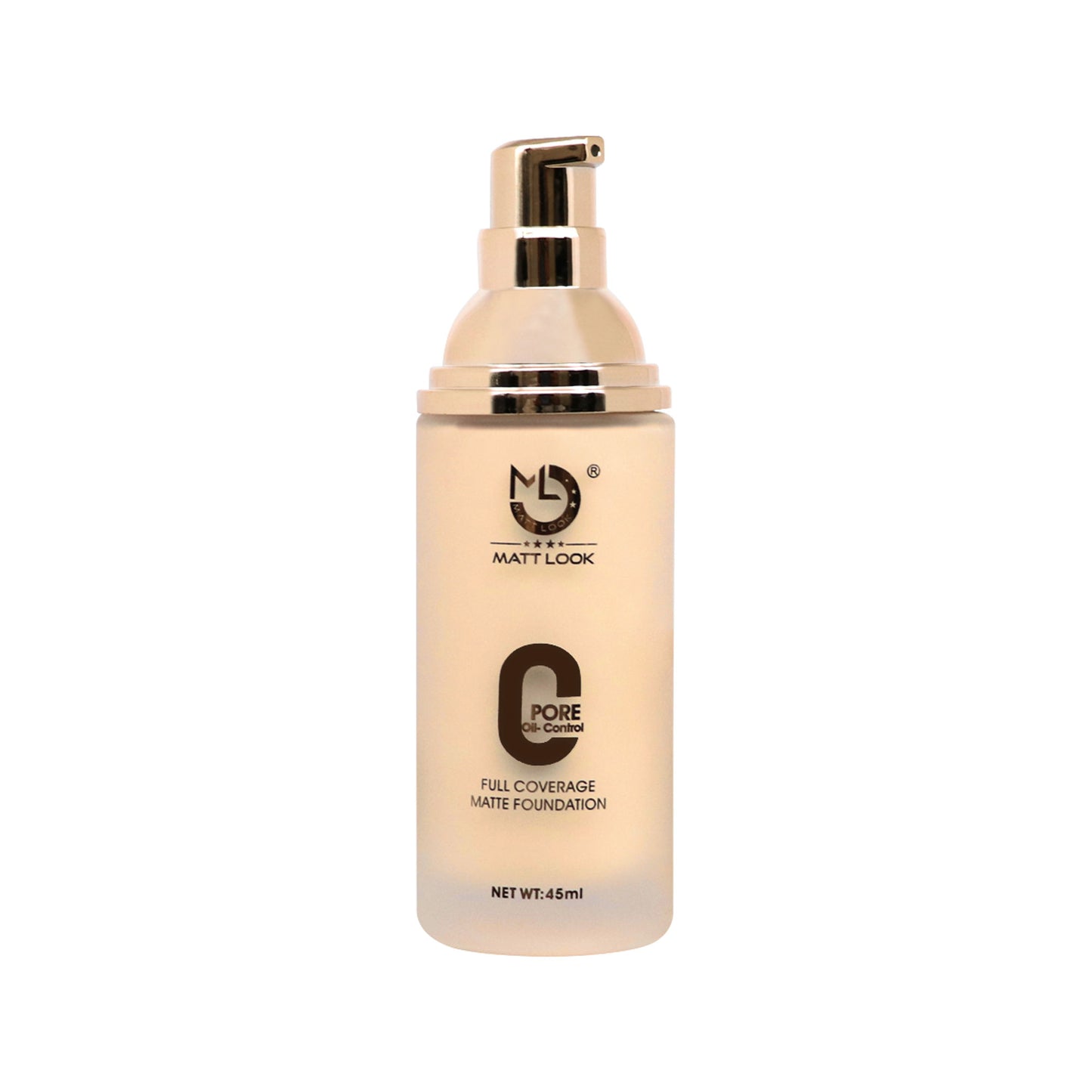 Matt look Zero Pore Oil Control Full Coverage Matte Foundation - Warm Nude