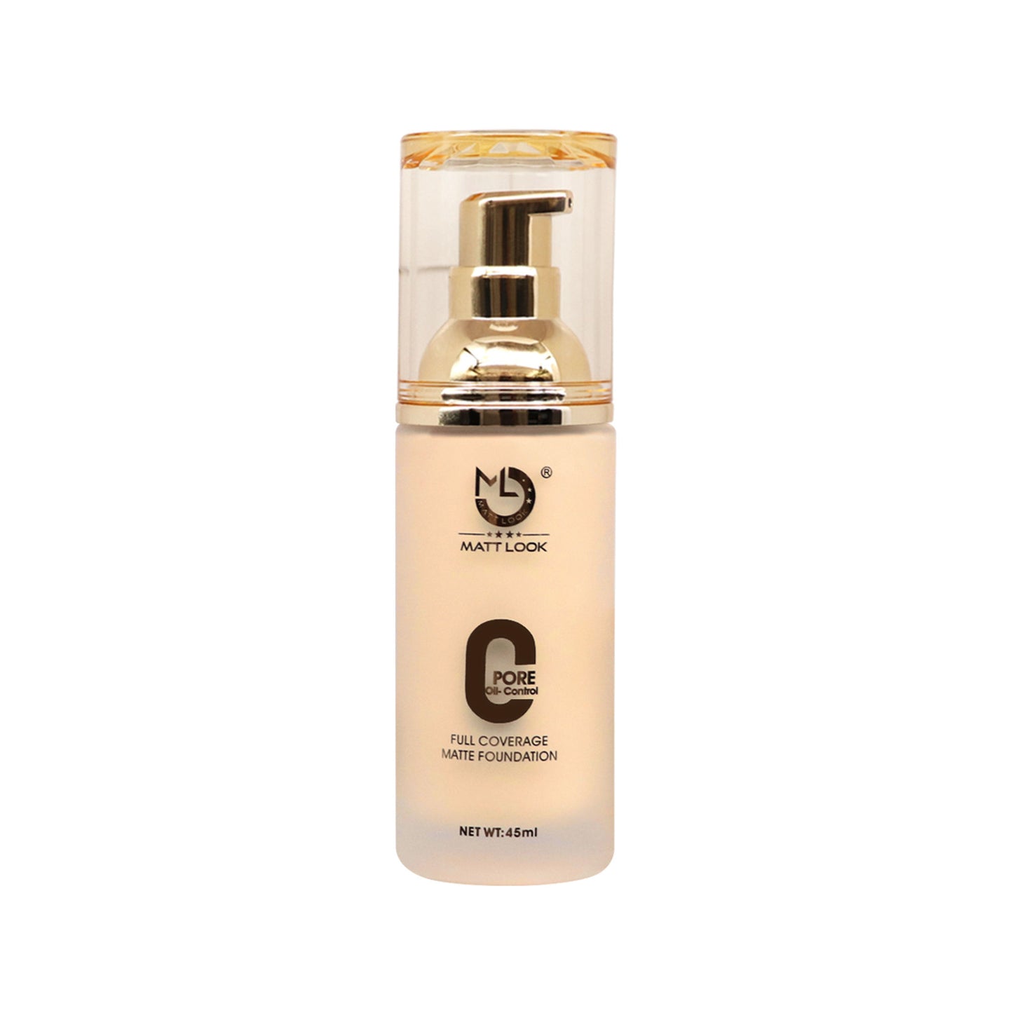 Matt look Zero Pore Oil Control Full Coverage Matte Foundation - Warm Nude