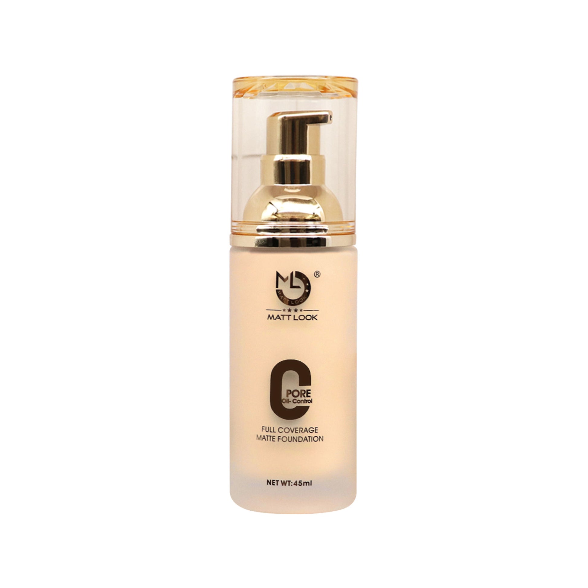 Matt look Zero Pore Oil Control Full Coverage Matte Foundation - Warm Nude