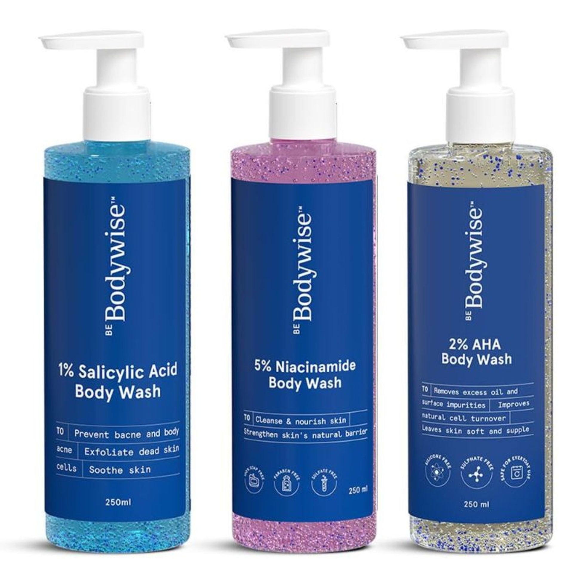 Be Bodywise Body Wash Kit- Deep Cleanses, Exfoliates Skin, Prevents Acne & Strawberry Legs