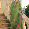 Dhiyona IE Floral Embroidered Thread Work Pure Cotton Kurta with Trousers & Dupatta