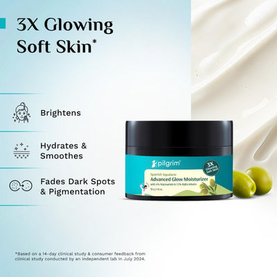 Pilgrim Spanish Squalane Advanced Glow Moisturizer Niacinamide For 3x Soft Glowing & Even-Toned Skin