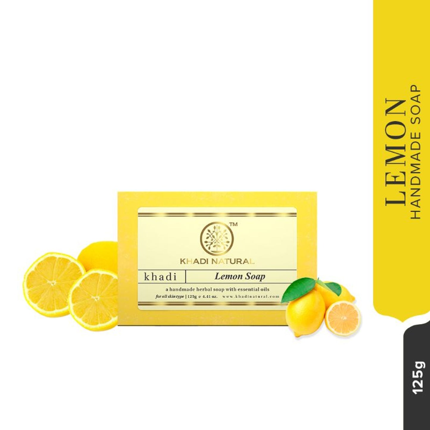 Khadi Natural Lemon Handmade Soap Antioxidant