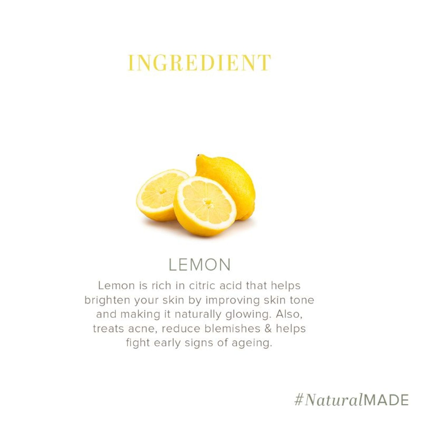 Khadi Natural Lemon Handmade Soap Antioxidant