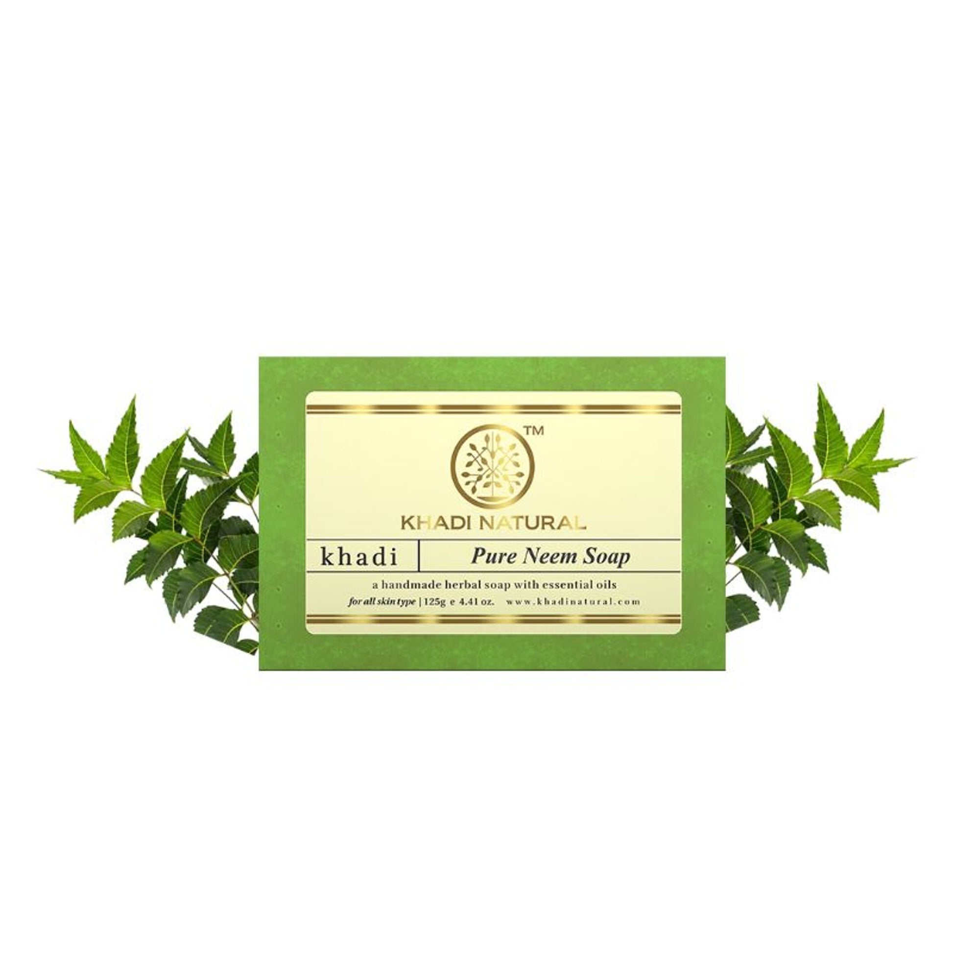 Khadi Natural Pure Neem Handmade Soap Anti-Bacterial