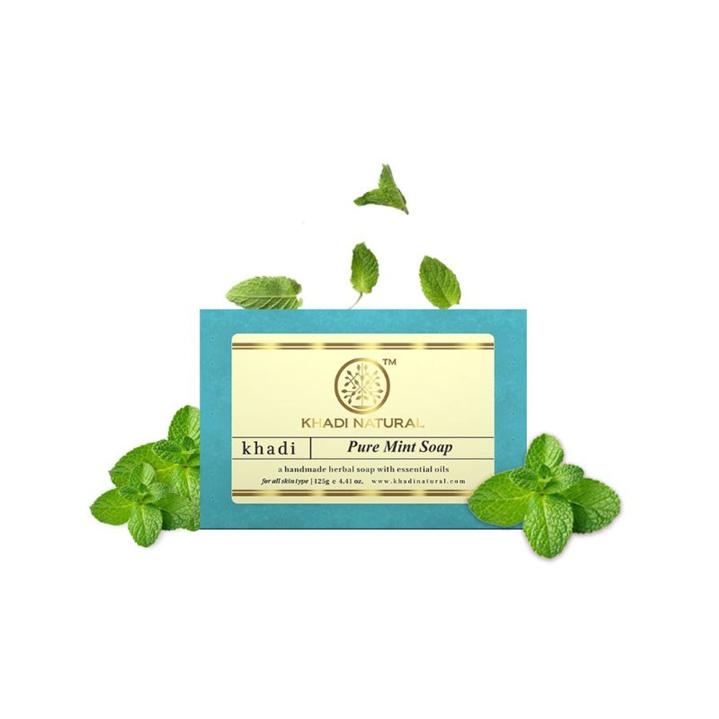Khadi Natural Pure Mint Handmade Soap Rejuvenates Skin