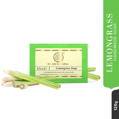 Khadi Natural Lemongrass Handmade Soap Anti-Bacterial