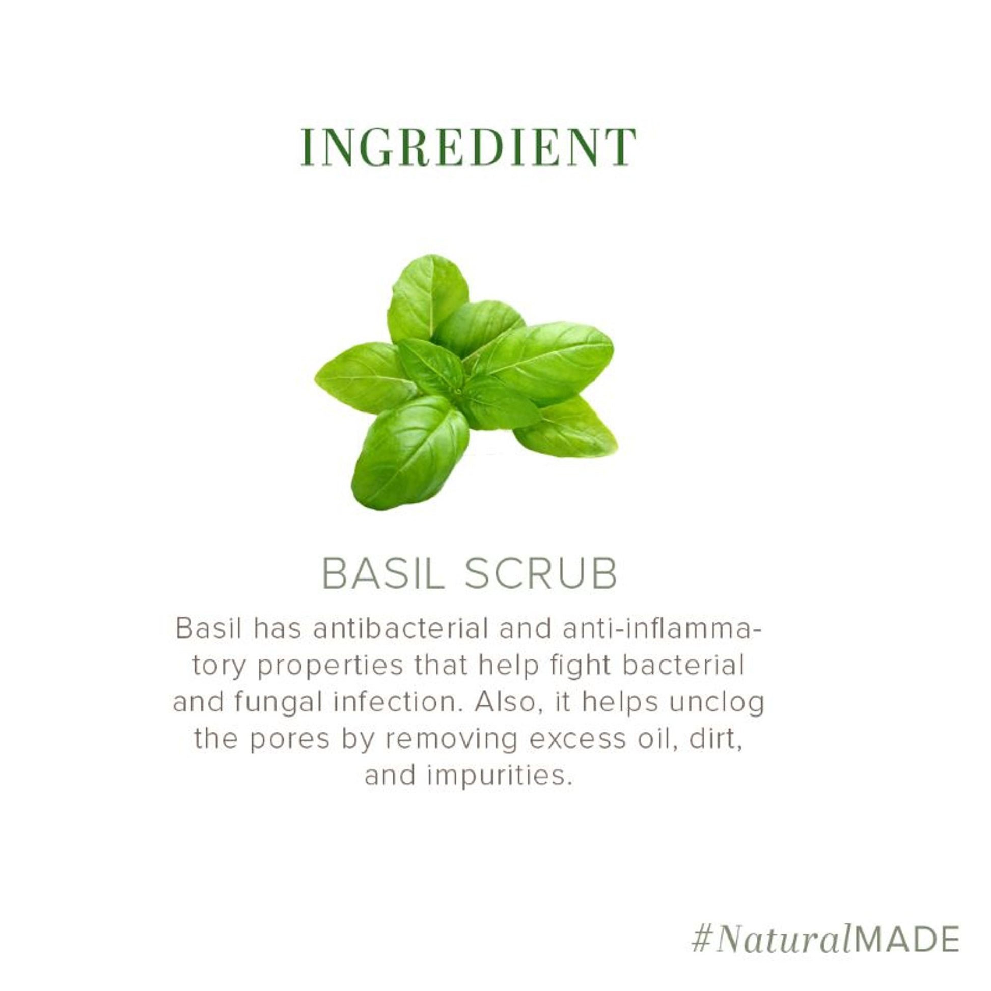 Khadi Natural Basil Scrub Handmade Soap Anti-Aging