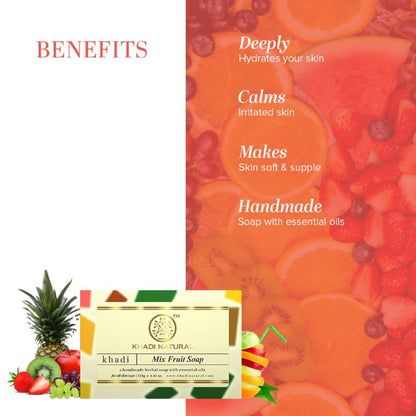 Khadi Natural Mix Fruit Handmade Soap Deep Moisturize Skin