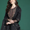 Dhiyona IE Ethnic Motifs Embroidered Pure Cotton Kurta with Trousers & Dupatta