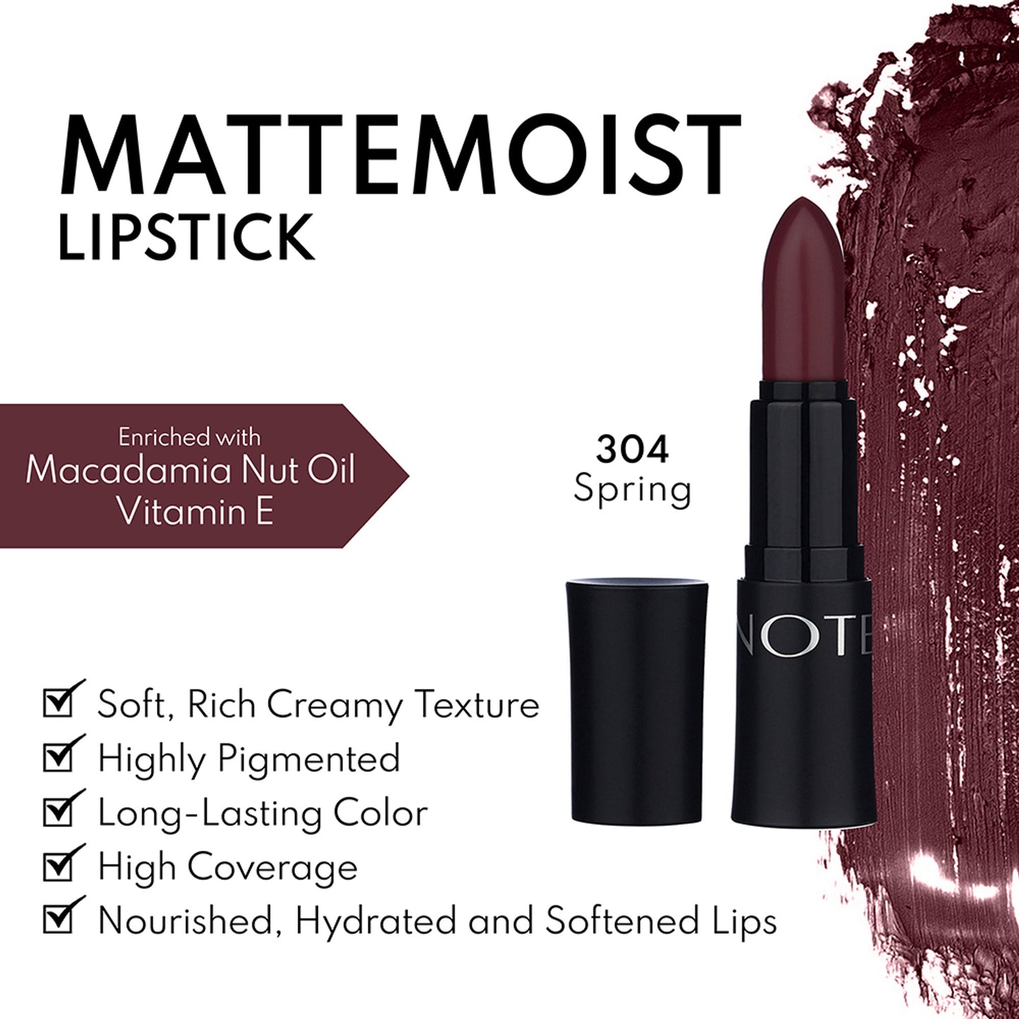 Note Cosmetique Mattemoist Lipstick - 304