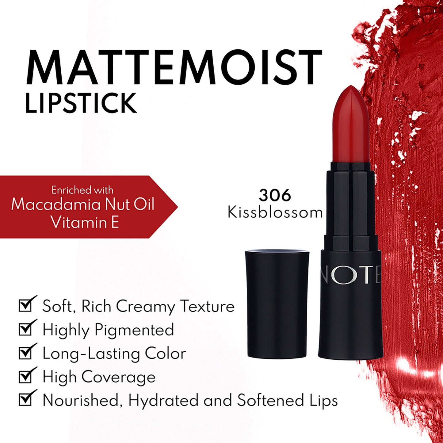 Note Cosmetique Mattemoist Lipstick - 306