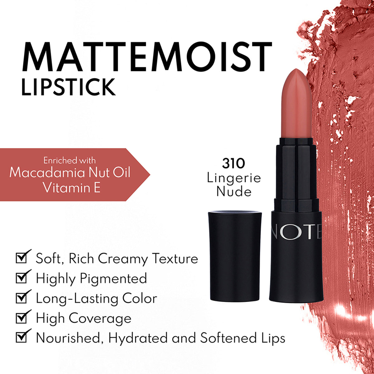 Note Cosmetique Mattemoist Lipstick - 310