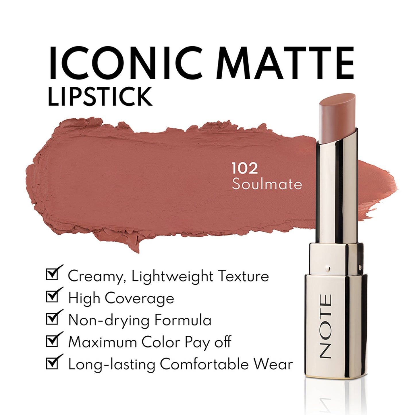 Note Cosmetique Iconic Matte Lipstick - 102