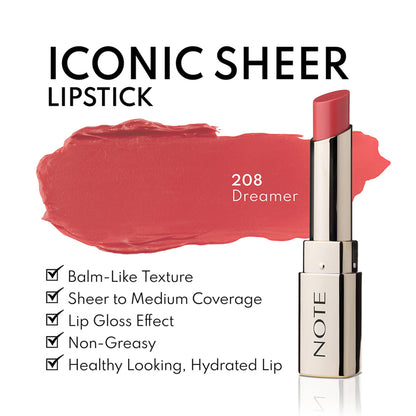 Note Cosmetique Iconic Sheer Lipstick - 208