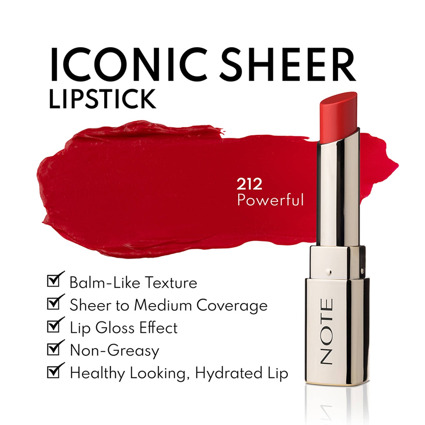 Note Cosmetique Iconic Sheer Lipstick - 212