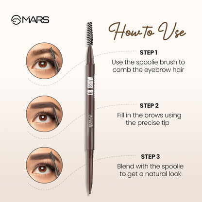 MARS Cosmetics Oh Brow Eyebrow Pencil - Black