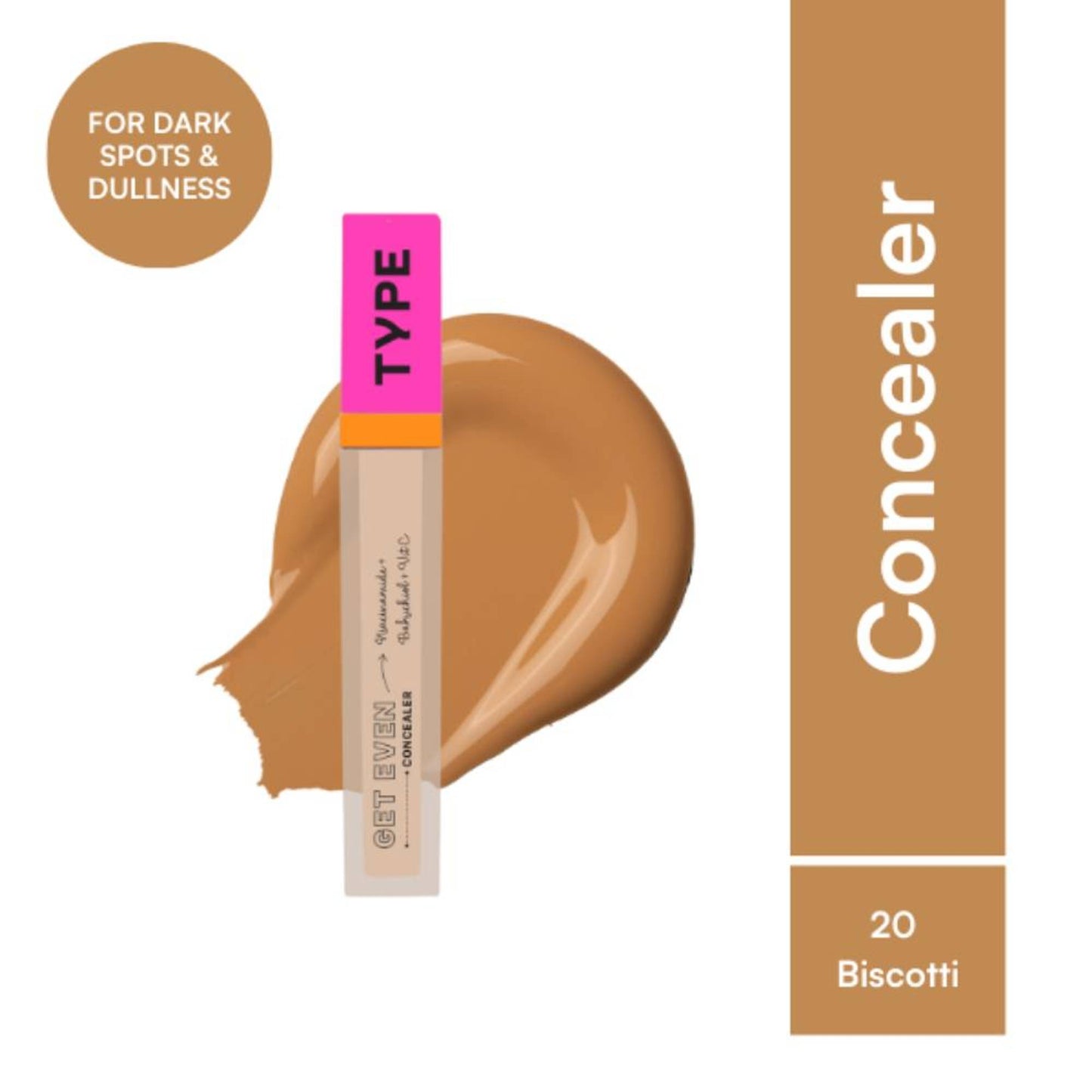 TYPE Beauty Get Even Serum Concealer - 20 Biscotti