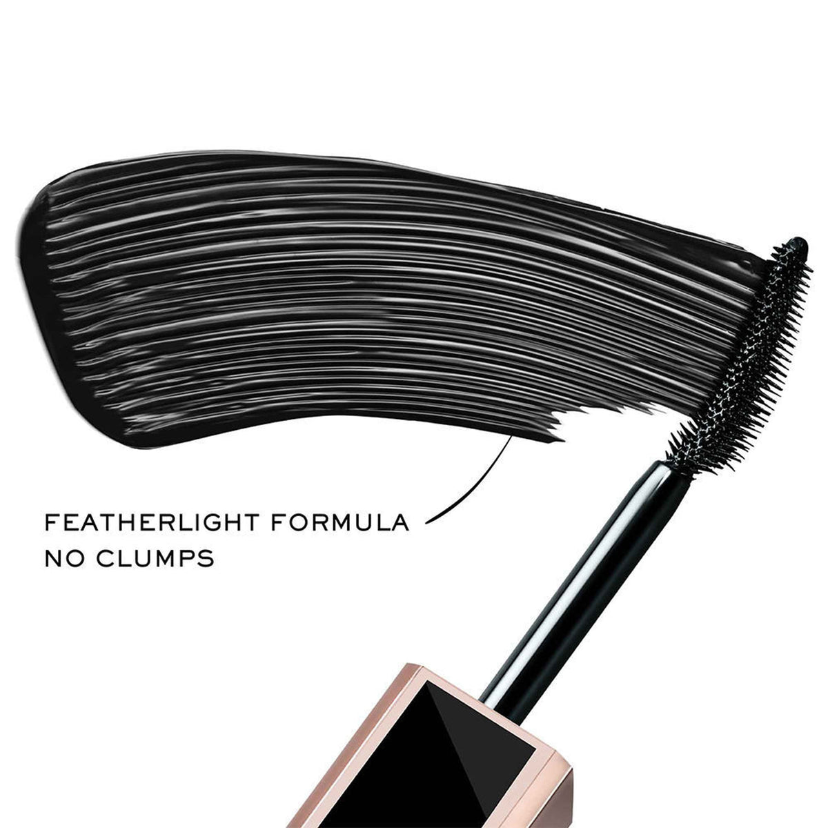 Lancome Lash Idole mascara for women with a curved brush, showcasing voluminous, lifted lashes in a sleek black tube.