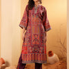Dhiyona VA Women'sEthnic Motifs Printed Mandarin Collar Gotta Patti Chanderi Silk Kurta & Trousers