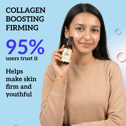 inatur Collagen Face Serum with Peptides, Anti-Aging, Boosts Elasticity, Firms Skin & Restores Glow