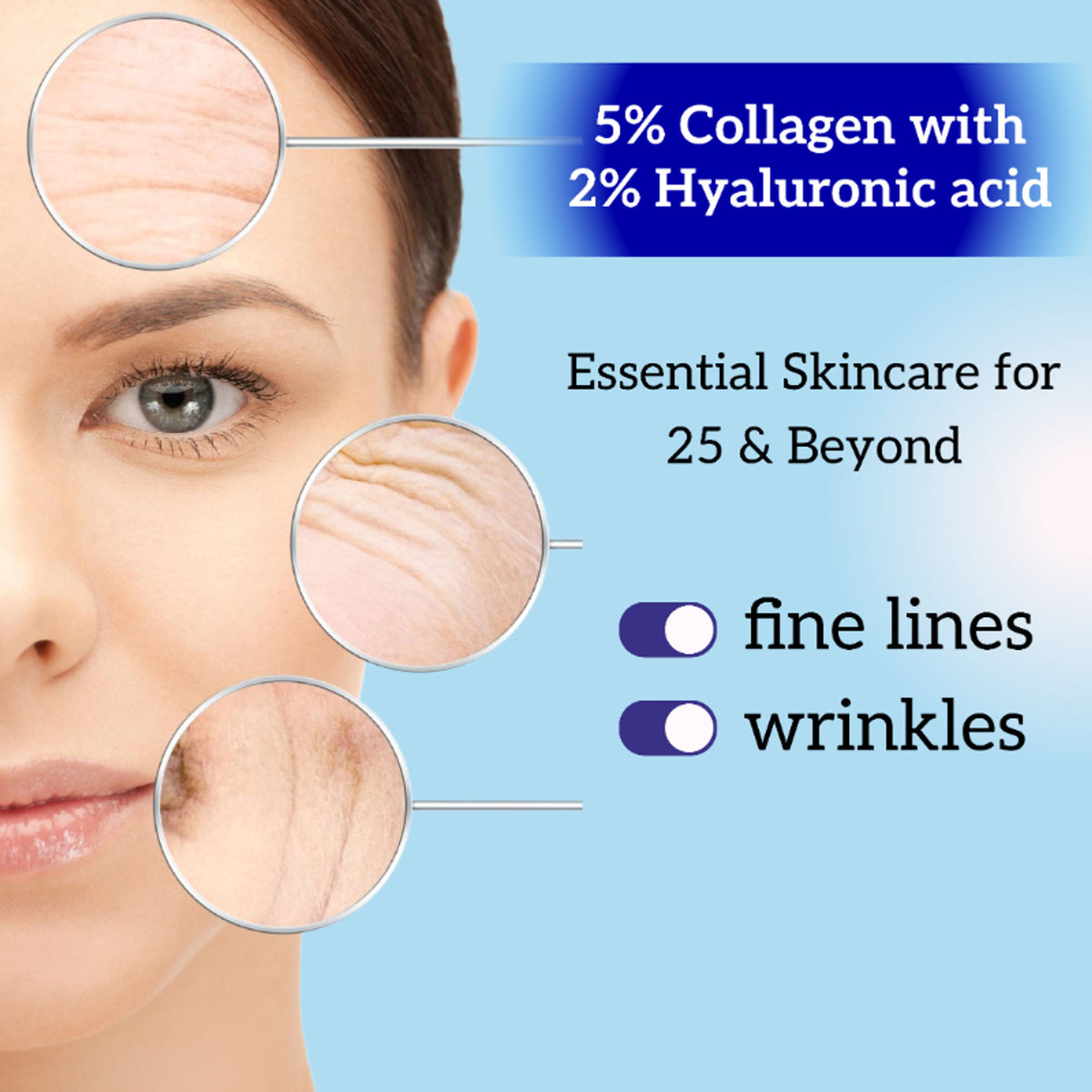 inatur Collagen Face Serum with Peptides, Anti-Aging, Boosts Elasticity, Firms Skin & Restores Glow