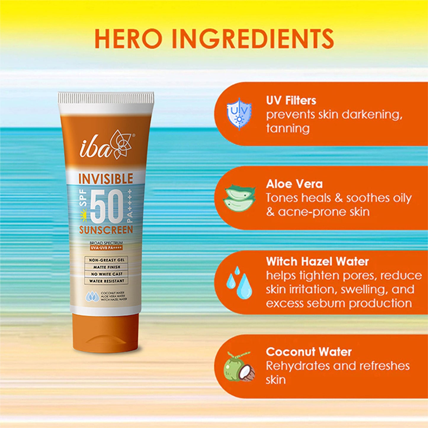 IBA Invisible SPF 50 Sunscreen PA++++