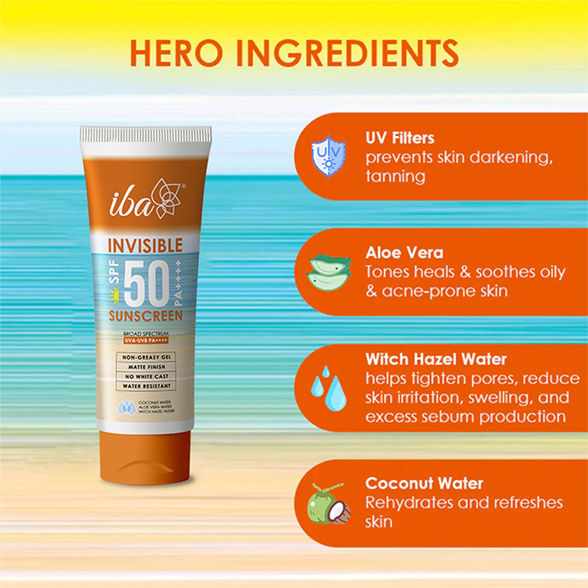 IBA Invisible SPF 50 Sunscreen PA++++