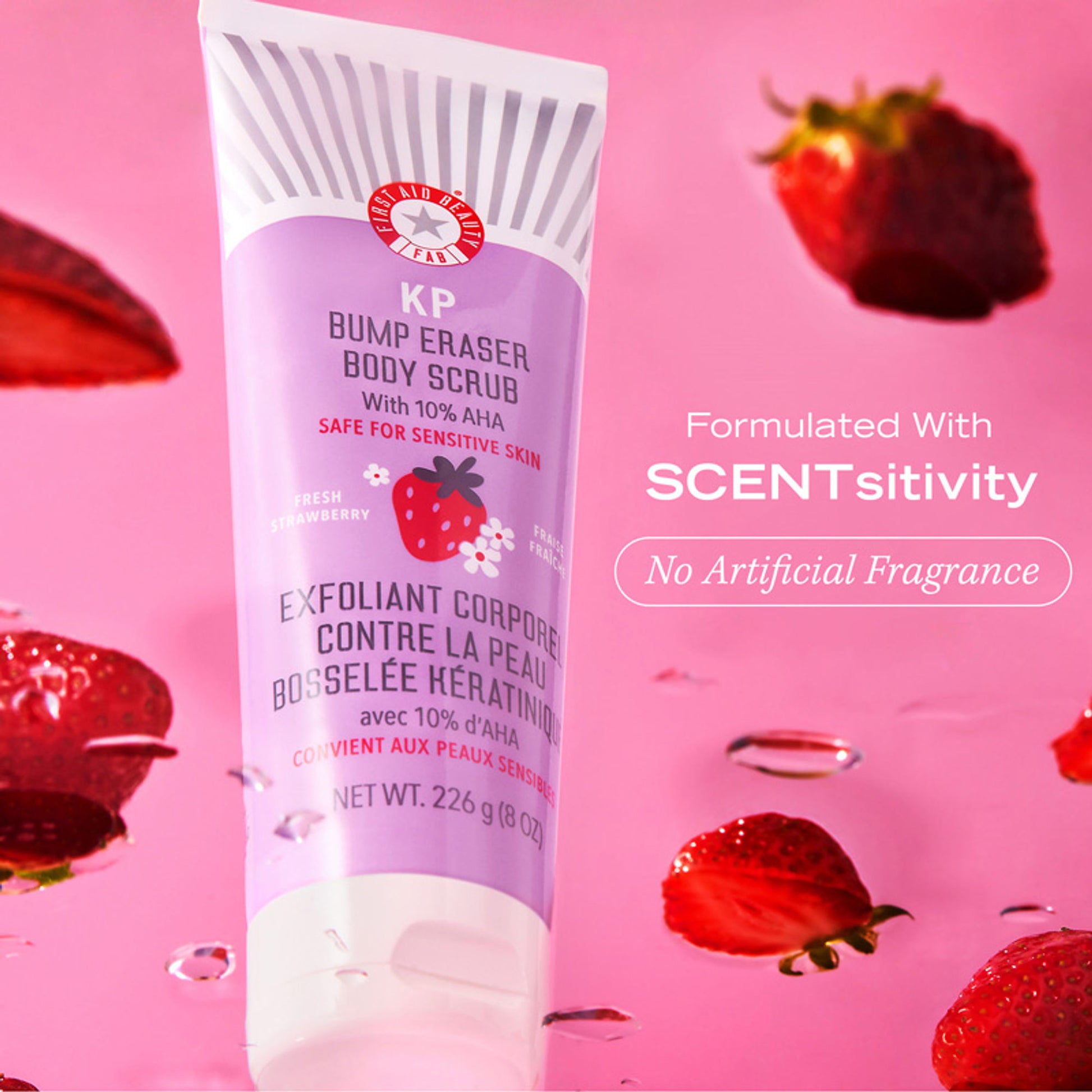 First Aid Beauty Strawberry KP Bump Eraser Body Scrub 10% AHA