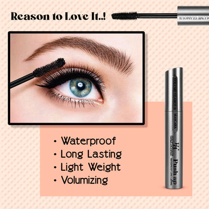 Half N Half Volume Glamour Mascara Push Up Waterproof & Long Lasting Black