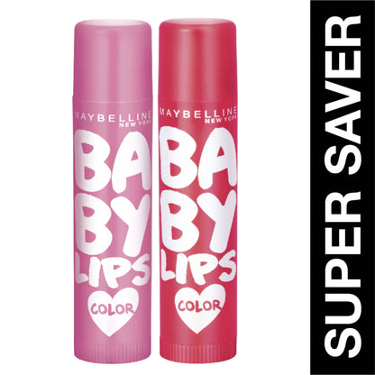 Maybelline New York Baby Lips Color Lip Balm with SPF 11, Lasts UpTo 24H - Pink Lolita + Cherry Kiss
