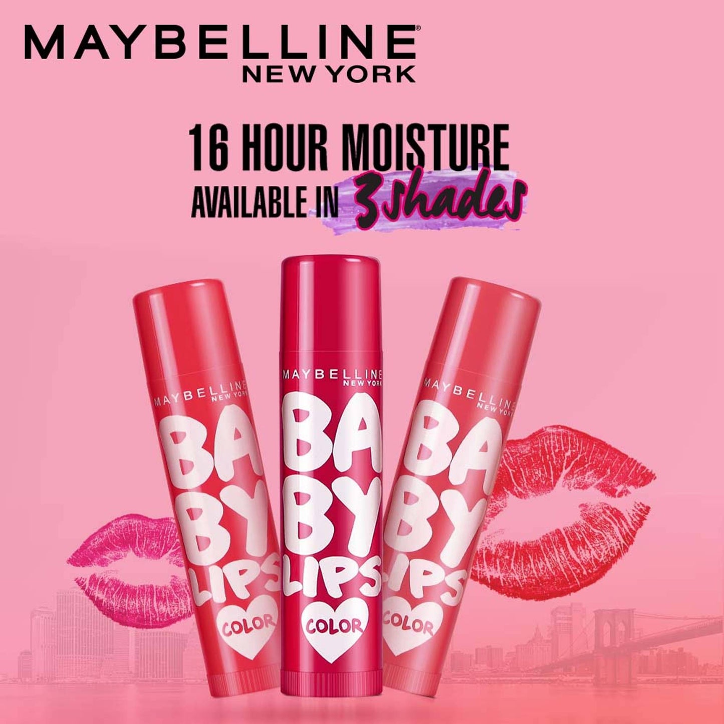 Maybelline New York Baby Lips Color Lip Balm with SPF 11, Lasts UpTo 24H - Pink Lolita + Cherry Kiss