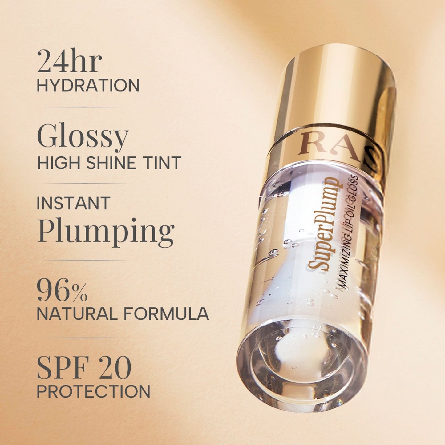 RAS Luxury Oils Super Plump Maximizing Lip Oil Gloss - Glass Glow